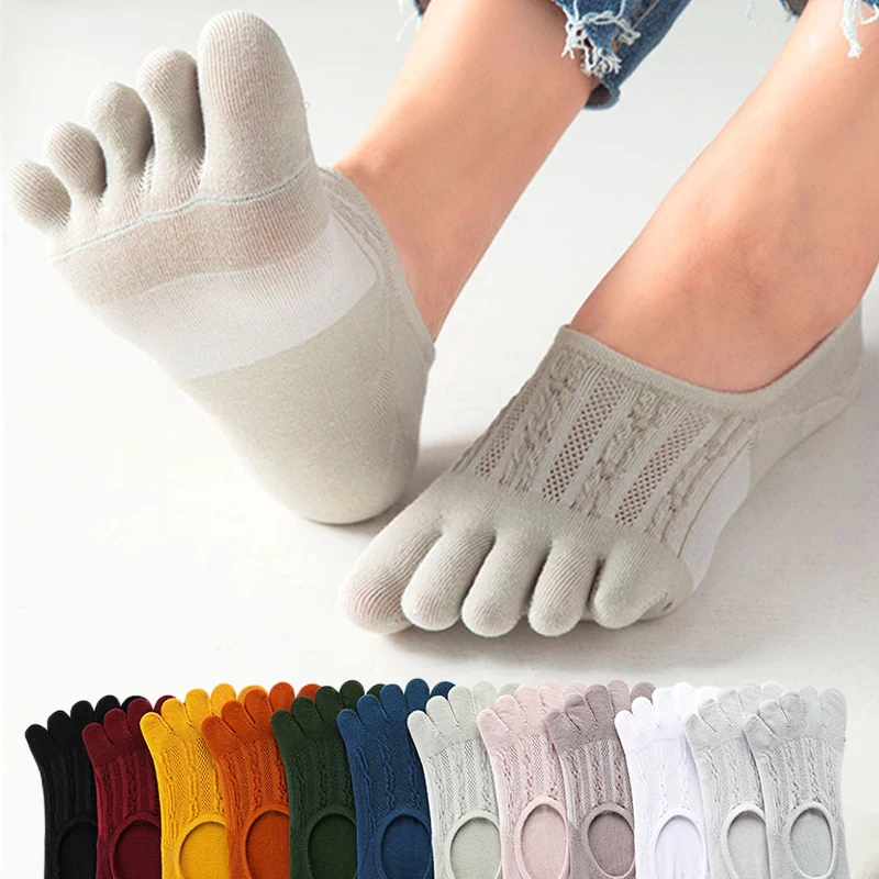 Calcetines tobilleros de algodón 100% para mujer, medias invisibles que  absorben el sudor, medias náuticas de tubo bajo, EU 36-42, 5 pares por  paquete - AliExpress