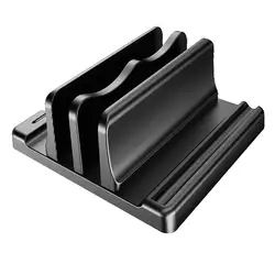 Space - Saving Adjustable Vertical Laptop Stand (Black double)