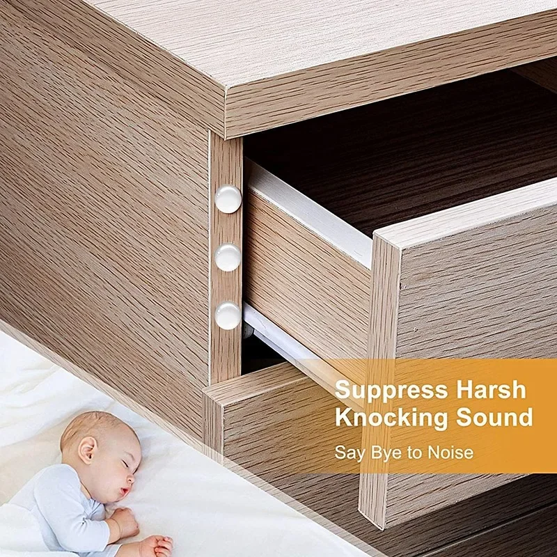 500/50pcs Self-Adhesive Clear Door Stop Rubber Damper er Cabinet Bumpers Silicone Pads Furniture Protective Anti Slip Mat