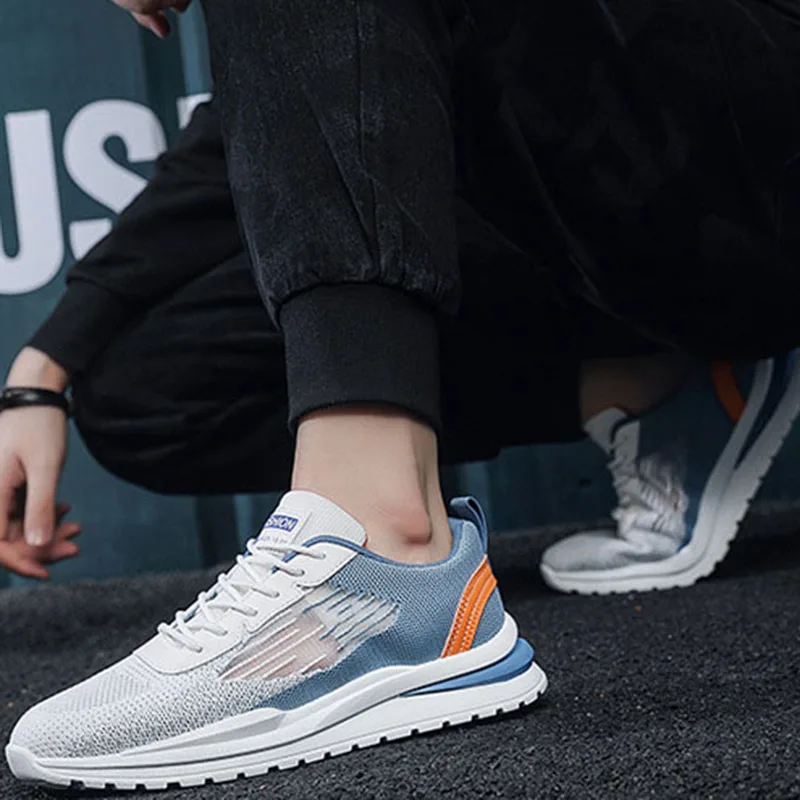 Men's Breathable Mesh Sports Shoes 2024 Fashion Casual Lightweight Sneakers Male Comfortable Outdoor Anti-slip Running Shoes
