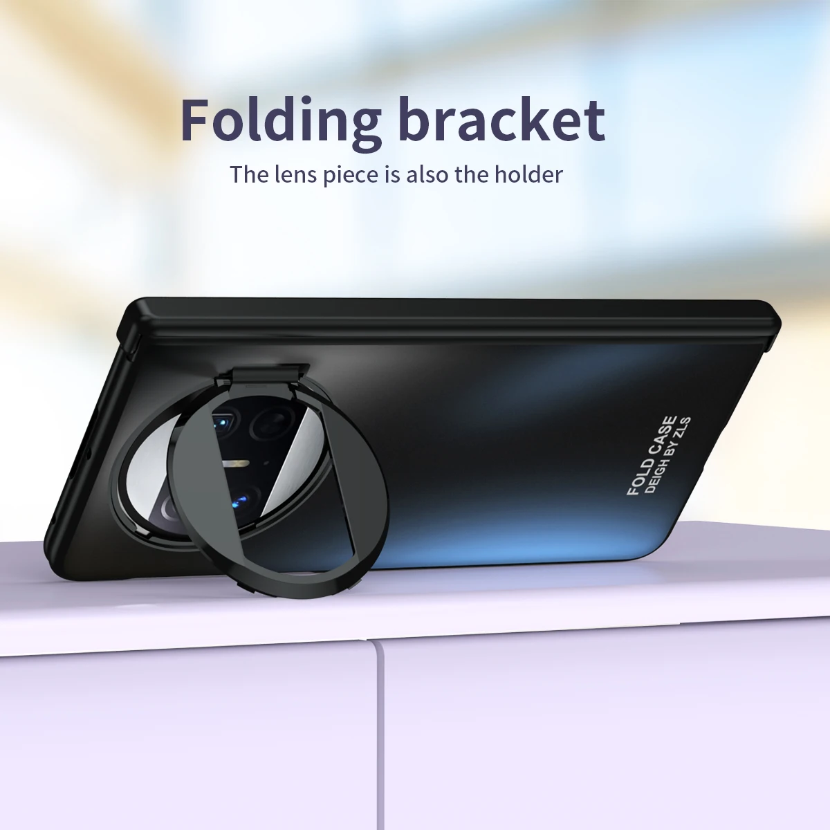 Frosted Plating Phone Case For Huawei Mate X3 Abrasion Resistant, Ultra-light And Ultra-thin Hinge Case With Hidden Bracket