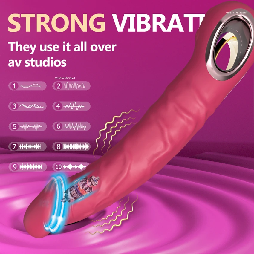 Vibrator-Dildo, G-Punkt, weiblicher Stimulator, großer Penis, Analplug, für Erwachsene, realistischer Mann, Penis, Sexspielzeug für Frauen, 10 Modi, Masturbator 1