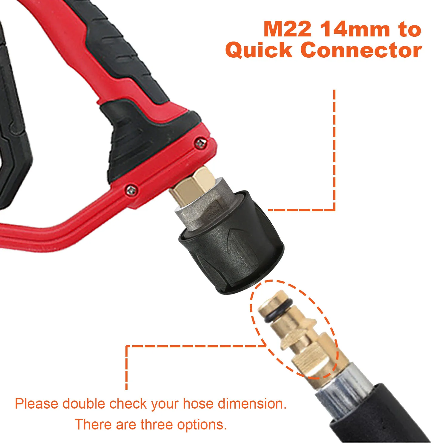 Adattatore M22 14 Mm Maschio-maschio Per Idropulitrice – Connettore In Ottone Per Karcher E Kranzle