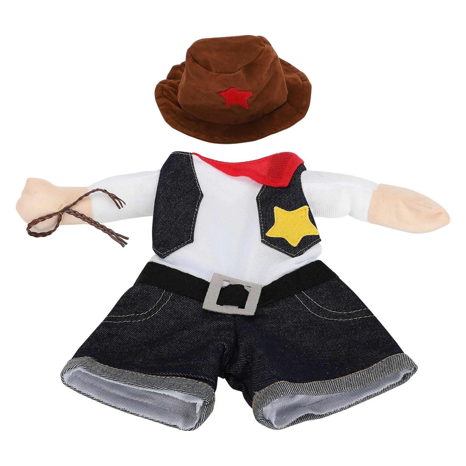 

Dog Costume Clothes Pet Cosplay Cowboy Funny Suit Soft Skin-friendly Halloween High Quality Hat Jeans T-Shirts Outfit Puppy Cat