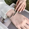 Thai Silver Vintage 925 Sterling Silver Feather Angel Wings Open Charm Bracelet & Bangles For Women Girl LB021 2