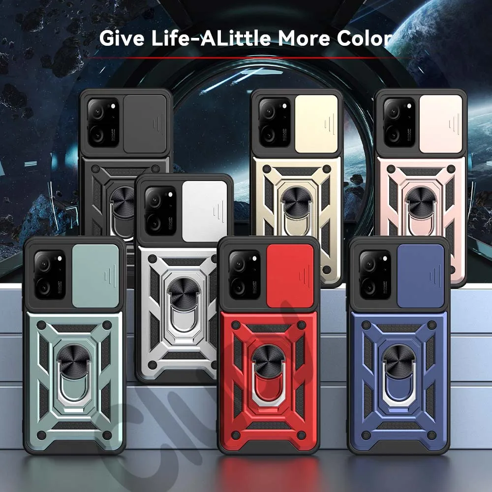 Stoßfest Rüstung Fall Für Xiaomi Mi 13T 12T 11T Pro Auto Halter Telefon Abdeckung Für Mi 14 13 12 11 Lite Kamera Objektiv Schutz Fundas – Detail 1