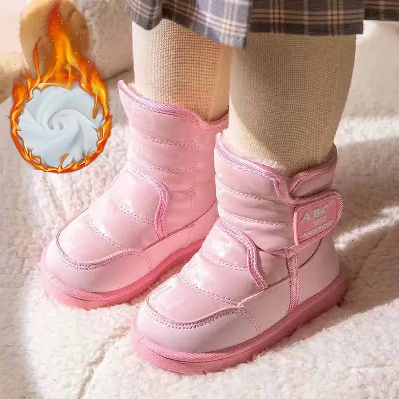 Winter Children Shoes Girls Thick Snow Boots Boys Warm Cotton Soft