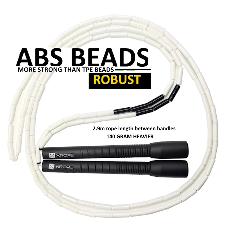 HARD BEADS straight PE beaded jump rope skipping rope RA handle freestyle skill tricks 4
