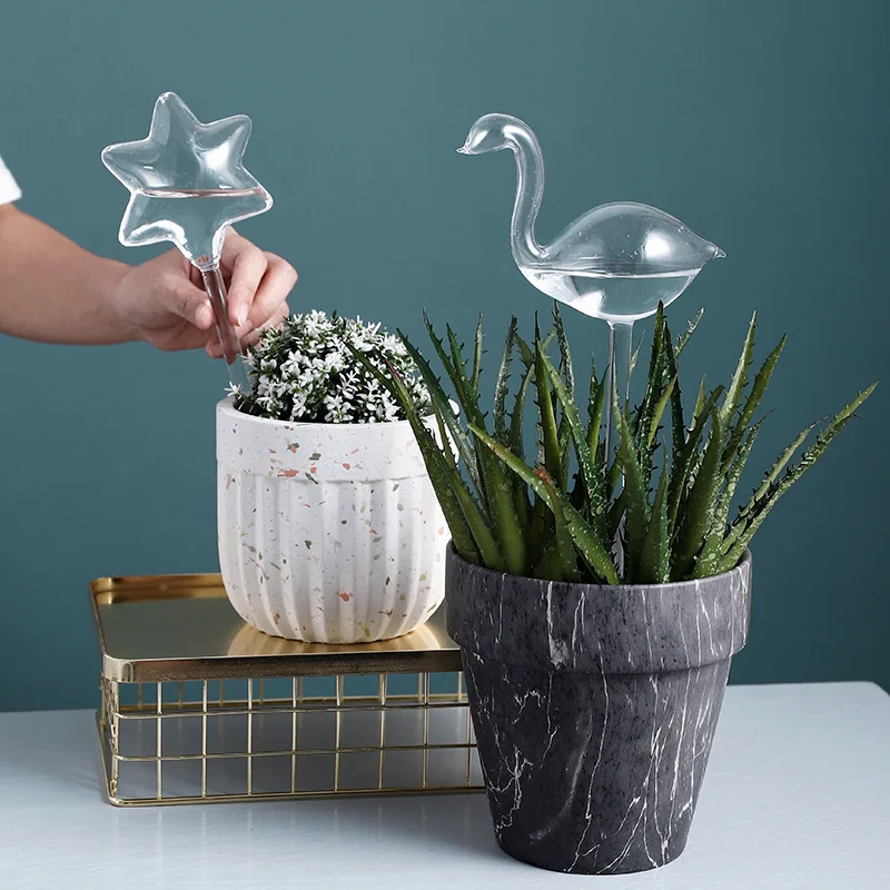 

Automatic Flower Watering Device High Heat-resistant Glass Bird Lazy Watering Device for Plant Watering Garden Tools