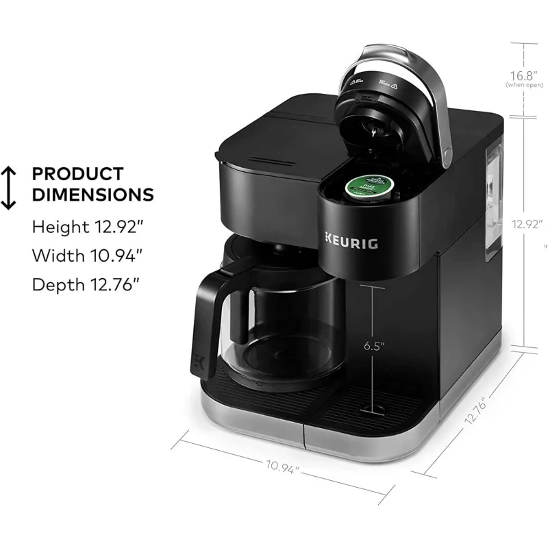 Keurig K-Duo Single Serve K-Cup Pod & Carafe Coffee Maker, with Multiple Brew Sizes, 60oz Removable Reservoir 4