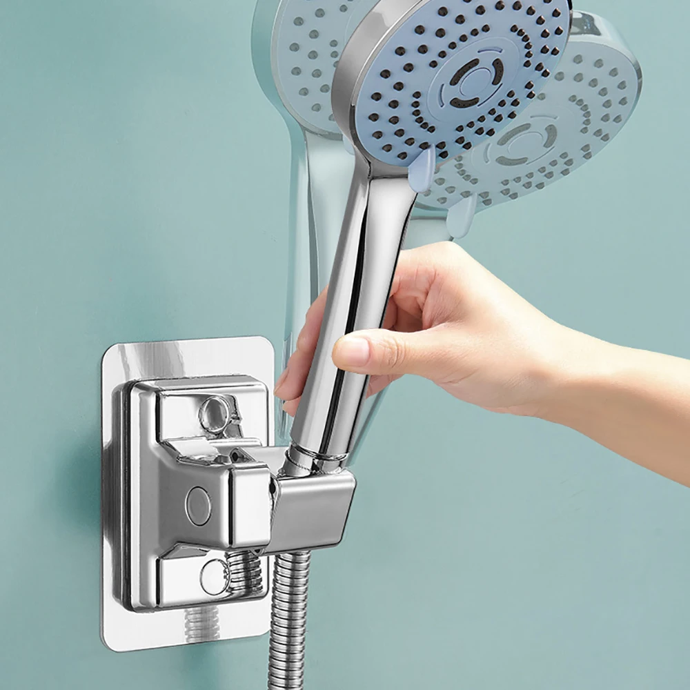 

Shower Holder Suction Cup Holder 360° Adjustable Showerhead Holder Plating Shower Rail Head Holder Bathroom Wall Mount Bracket