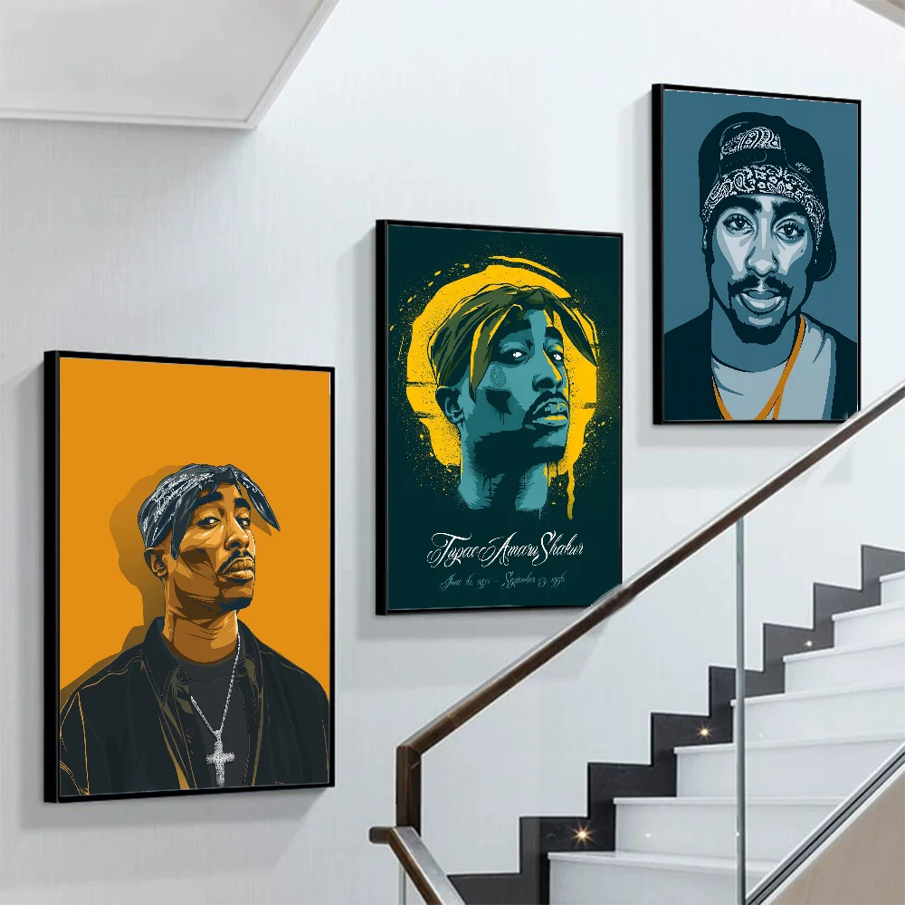

Rapper 2P-AC Poster Self-adhesive Art Poster Retro Kraft Paper Sticker DIY Room Bar Cafe Vintage Decorative Painting