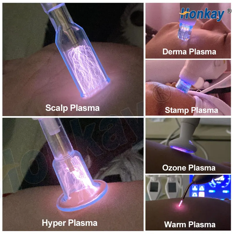 9 In 1 Hot and Cold Plasma Device Ozone Jet Hyper Fractional Plasma Machine For Acne wrinkle Removal Face Lifting Hair Growth