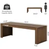 79-Inch Extra Long Desk, Two Person Desk Double Desk for Home Office, Wooden Long Computer Desk, Writing Table Study Desk for O 2