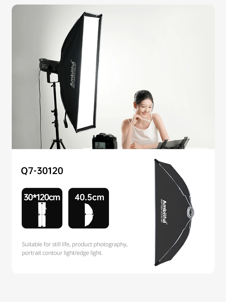 55cm 65cm 90cm 30x120cm Q7 Series Quick Release Octagon/Rectangle Softbox Bowens
