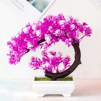Crescent Style Bonsai Simulation Plant Thousand Layer Flower Bonsai Home Decoration Fake Floral Creative Gift Ornaments 2