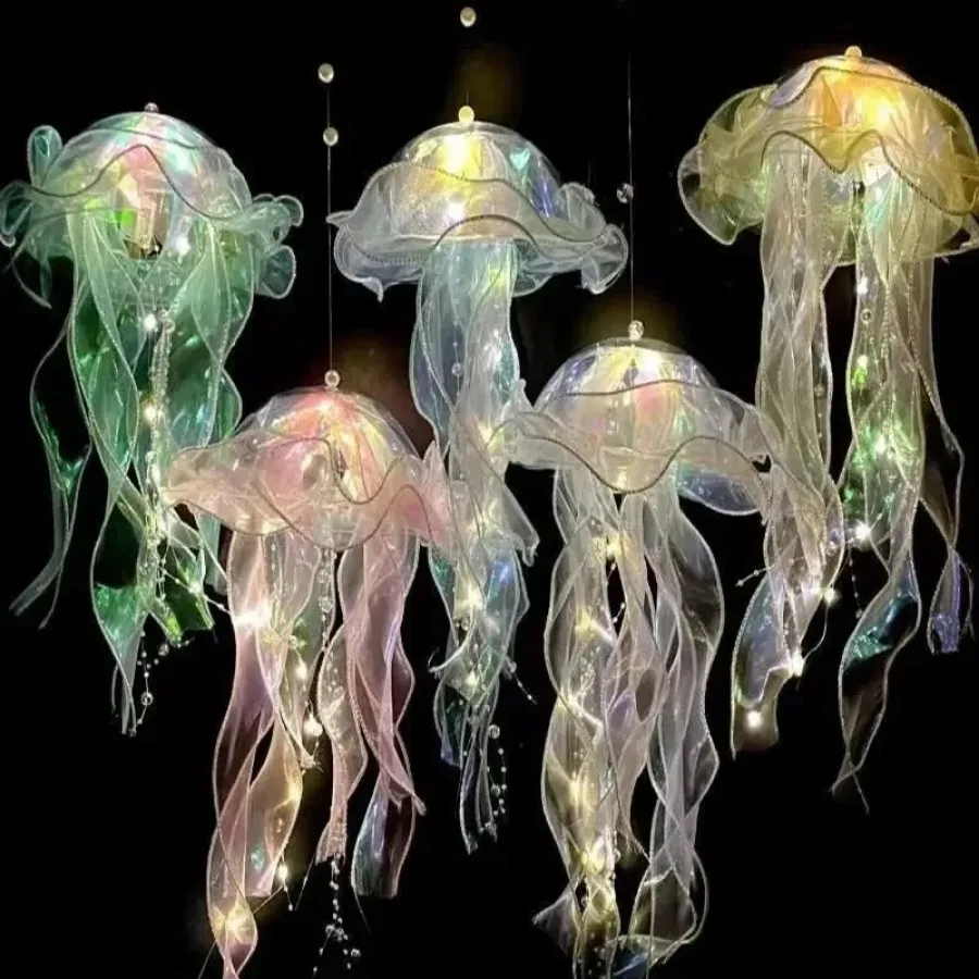 Lamp Flower Lamp Bedroom Night Light Glowing Jellyfish for Home Garden Party Festival Atmosphere Decoration Creative Gifts