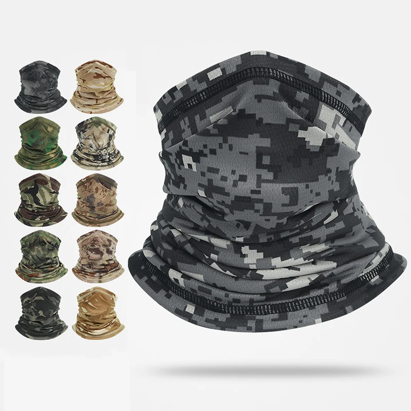Cycling Neck Gaiter Spring Summer Men Women Camouflage Camping Sunscreen Scarf Outdoor Sports Elastic Breathable Travel Mask