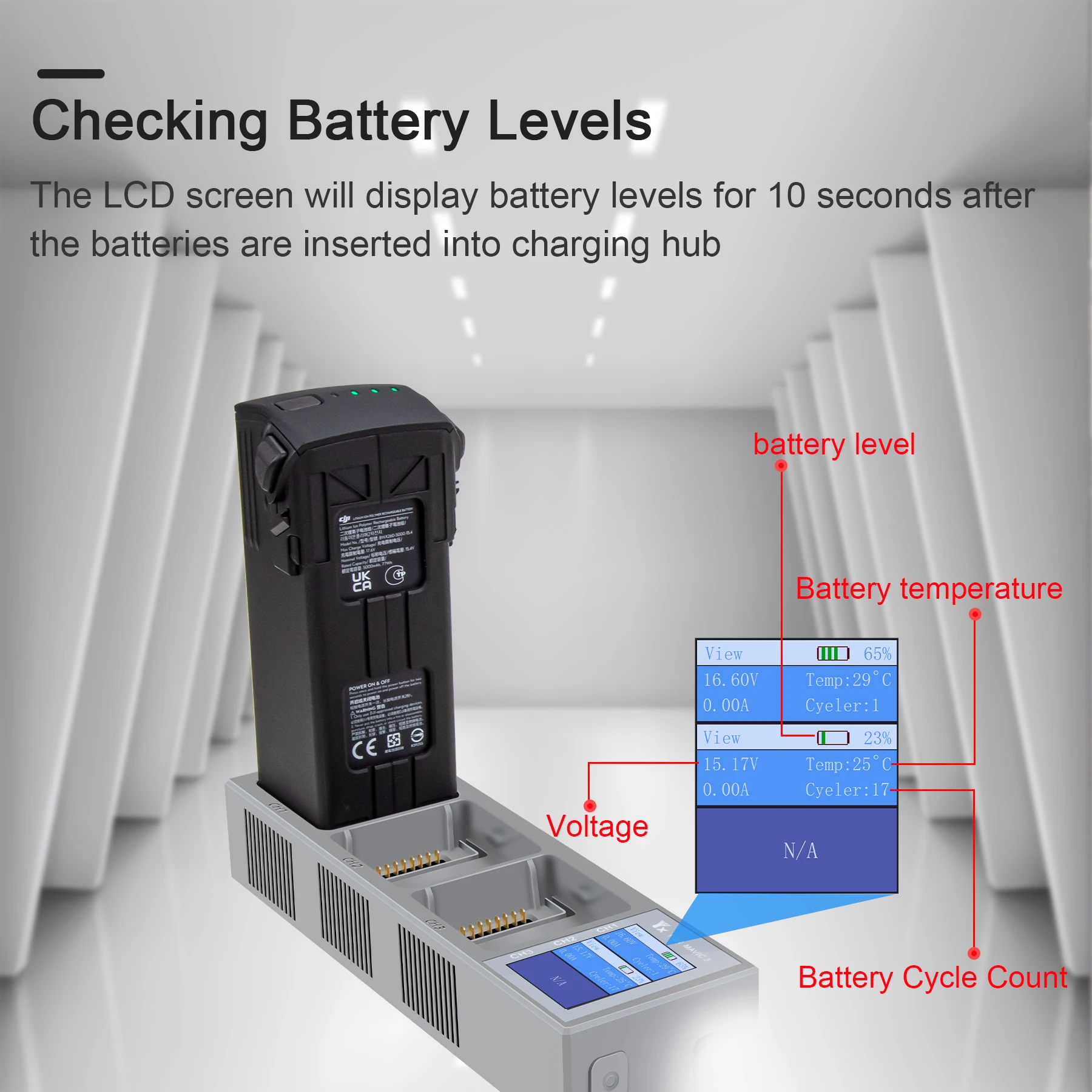3 IN 1 Battery Charger for DJI Mavic 3 Drone Parallel Charging Hub Charging Board With Display Monitor Parts