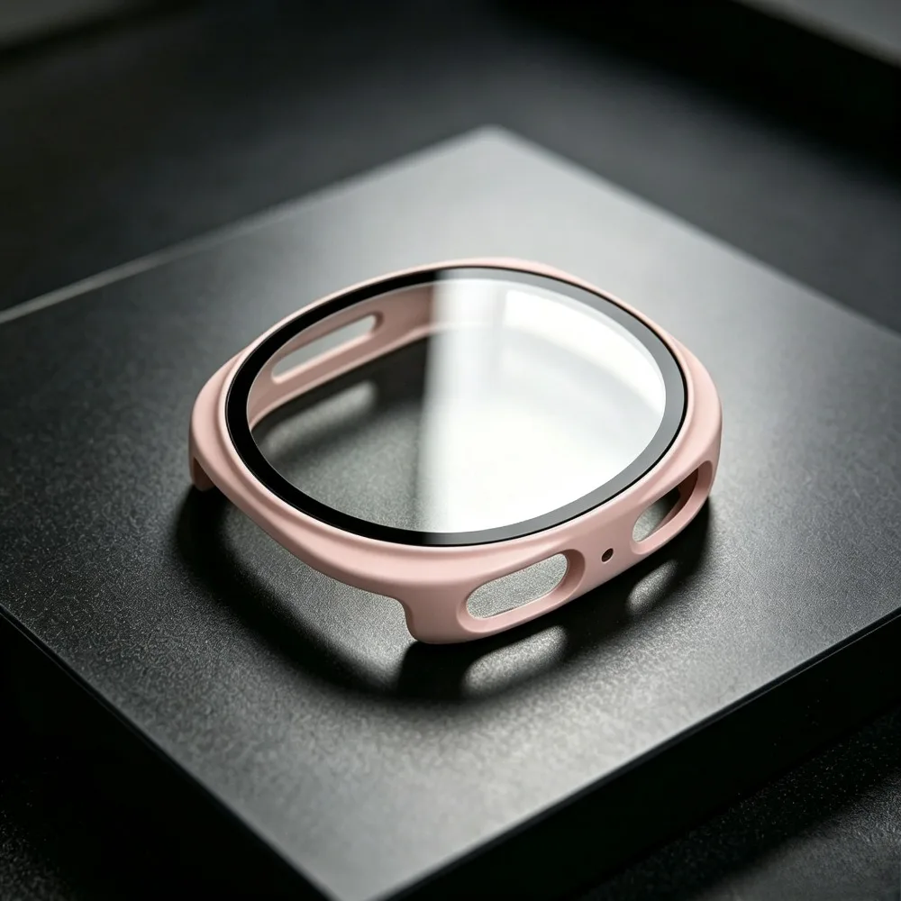 Premium Tempered Glass + PC Protective Bumper Case for Smartwatch - Full Coverage, Durable Guard