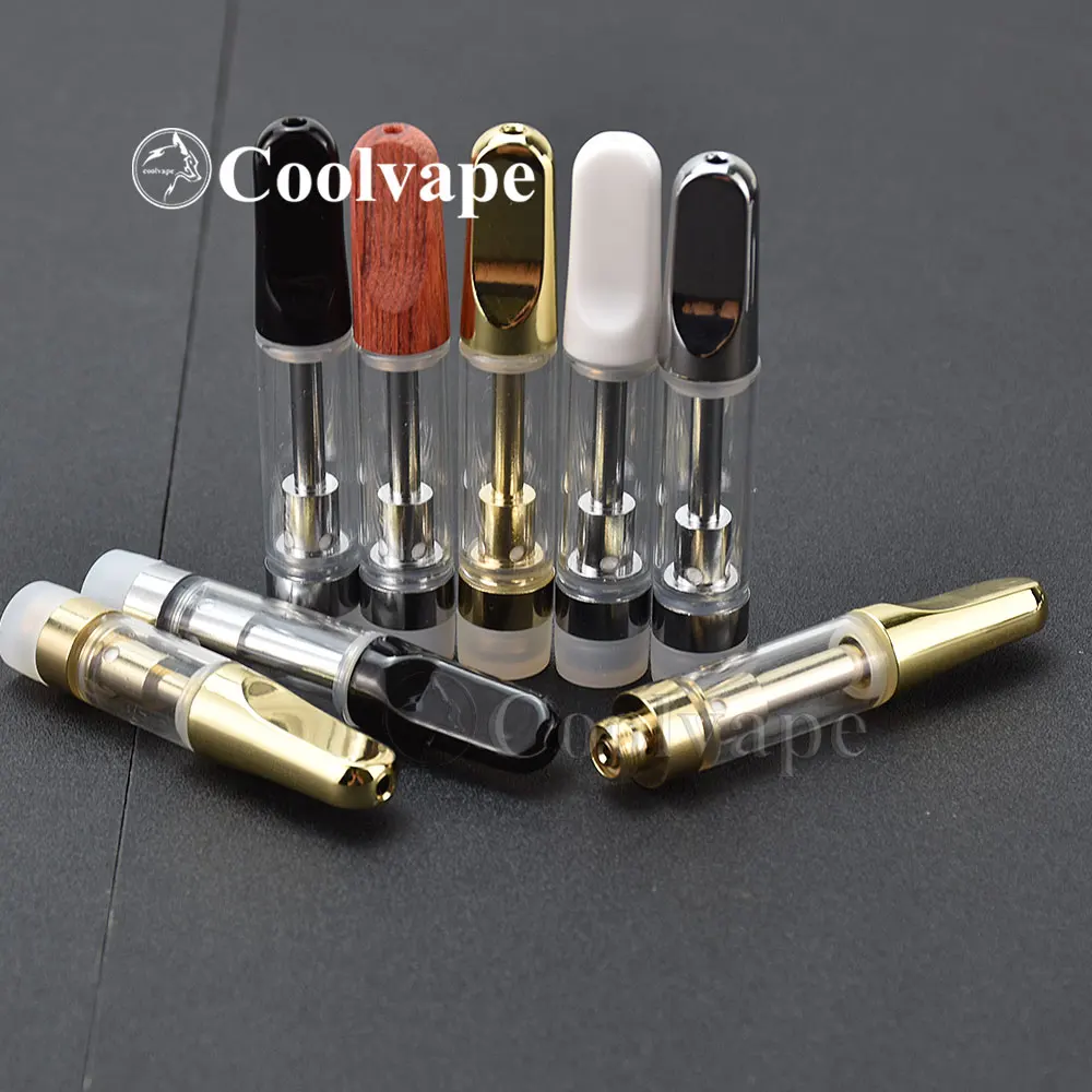 

50pcs/lot CC-ELL tank Cartridges Ceramic coil oil cartridge 1ml / 0.5ml 510 thread thick oil pen wax vaporizer vape Atomizer