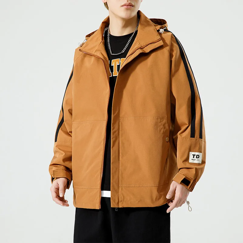 7XL Large Size Jacket Hooded Work Jacket Men's Spring Couple's Charge Clothes Loose Large Size