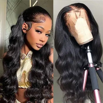 250% 16-40nch Body Wave 13x4 Hd Frontal Human Hair Pre-plucked Lace Brazilian Remy 13x4 Front Wig 5x5 Closure With Hd Full Lace 1