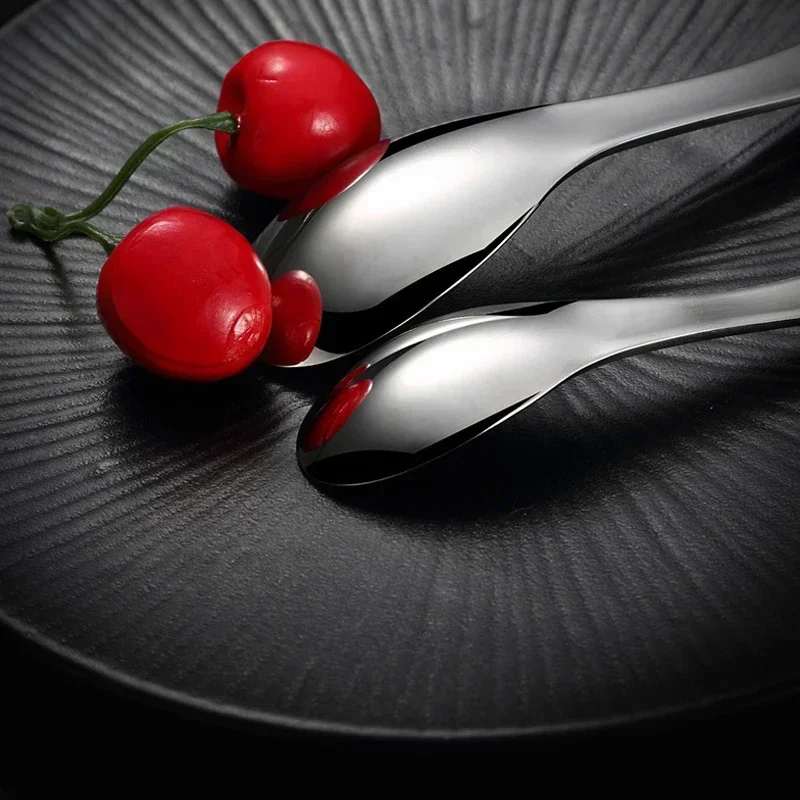Learning Spoons Fork Spoon Set Stainless Steel Cutlery Set Baby Cutlery Tableware Set Food Training Spoon Dessert Spoon for Children Feeding Fork Baby Gadgets