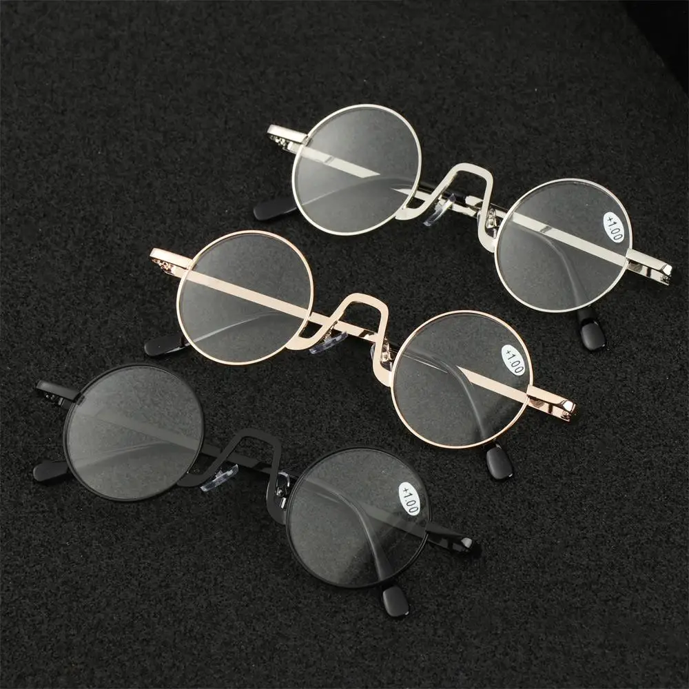Retro Anti Blau Licht Lesebrille Klassische Runde Anti-müdigkeit Presbyopie Brille Mode Metall Frauen Computer Grade Gläser