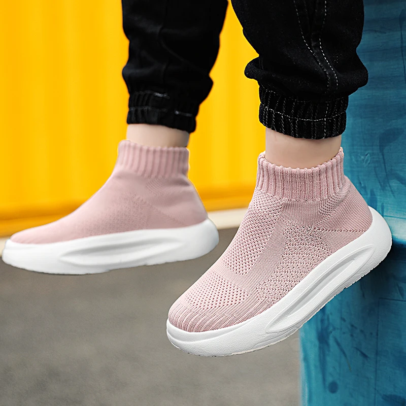 2025 Scarpe da ginnastica di moda per bambini per ragazzi e ragazze Scarpe da tennis Scarpe da corsa sportive traspiranti Scarpe da corsa per maglieria casual per bambini - immagine 4