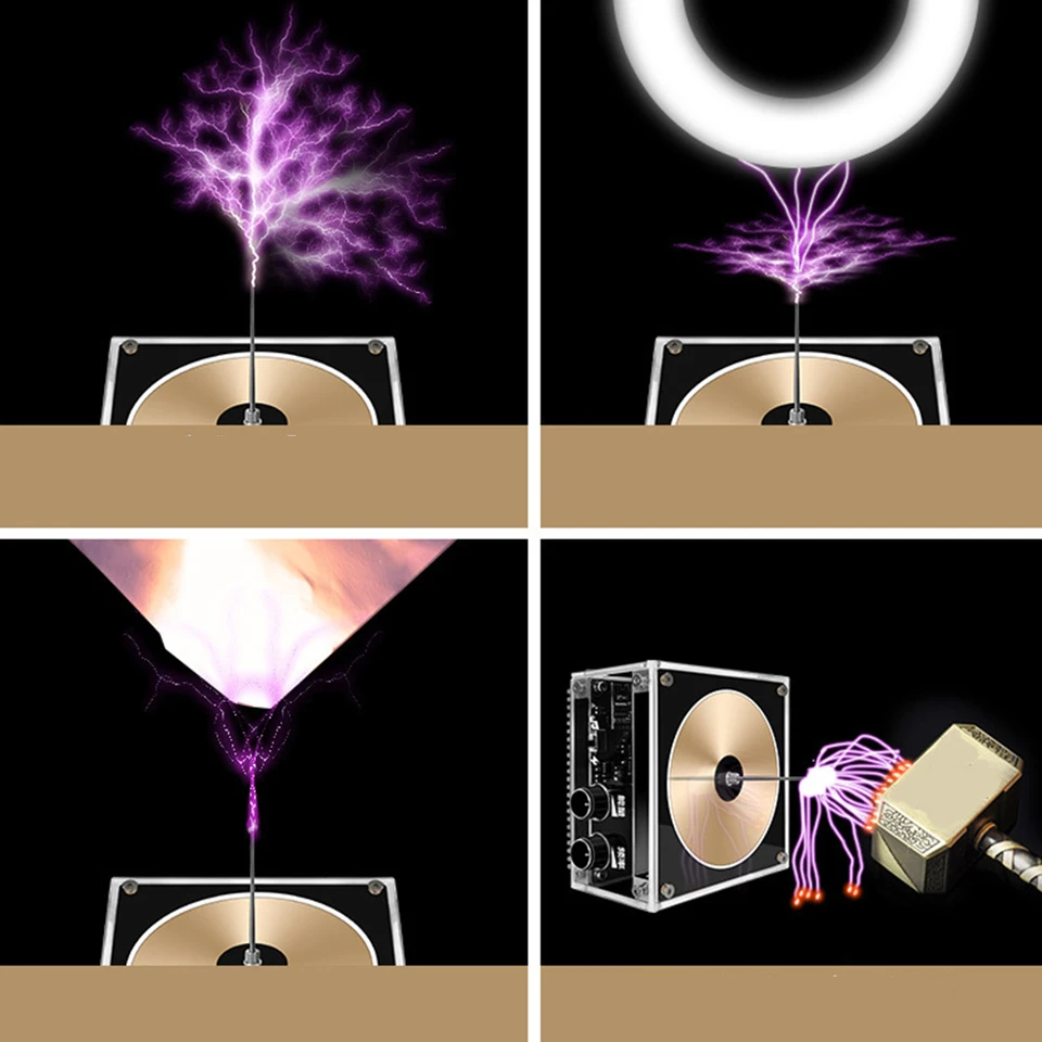 Tesla Spule Spieluhr - Berührbarer Blitzgenerator Für Wissenschaftsexperimente