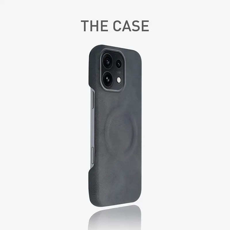 Premium Sheepskin Leather Magnetic Case with Wireless Charging Compatibility