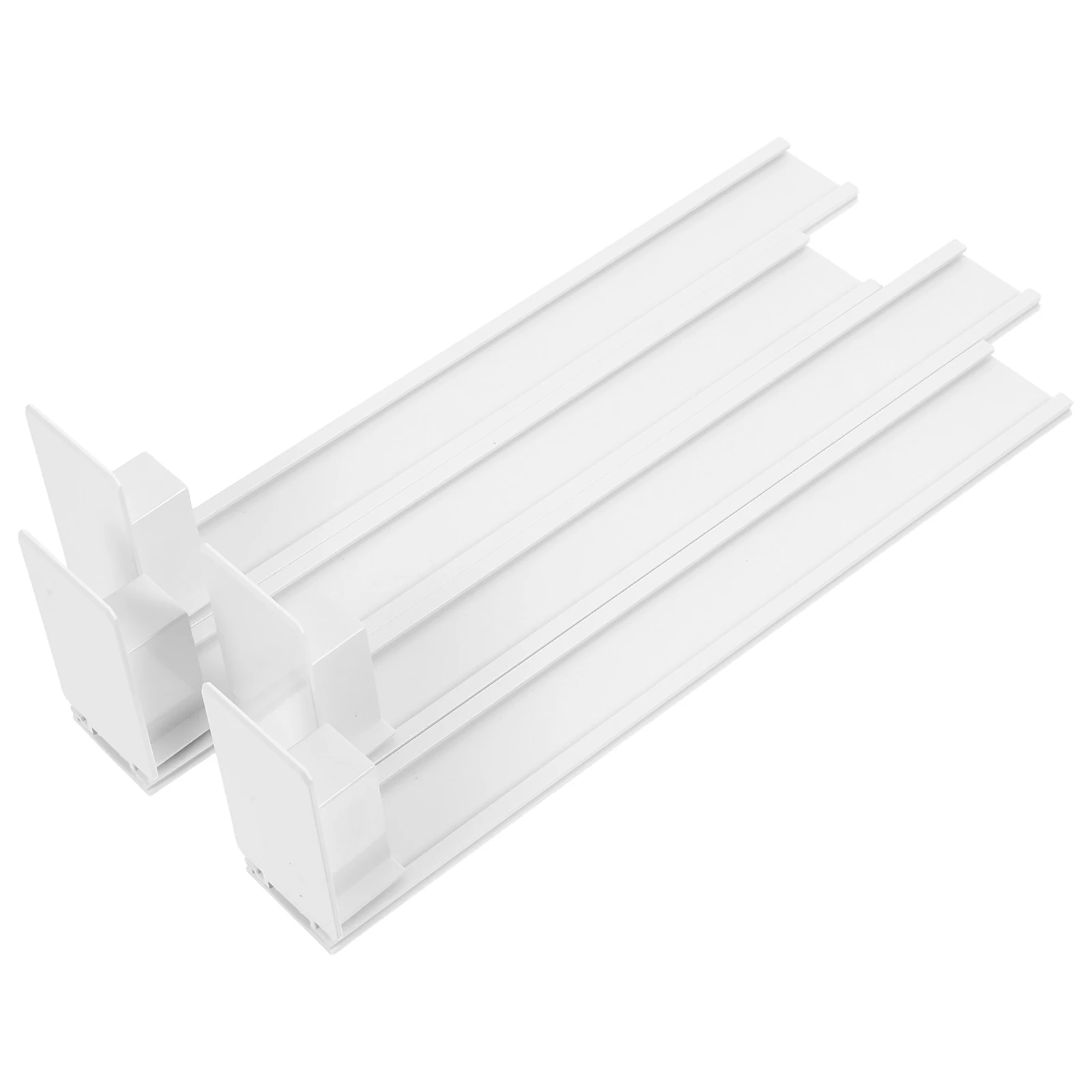 4 Pcs 선반 푸셔 자동 글라이드 음료 디스펜서 스프링 장착 음료 홀더 상품 애완 동물 푸시 장치 플라스틱 주최자