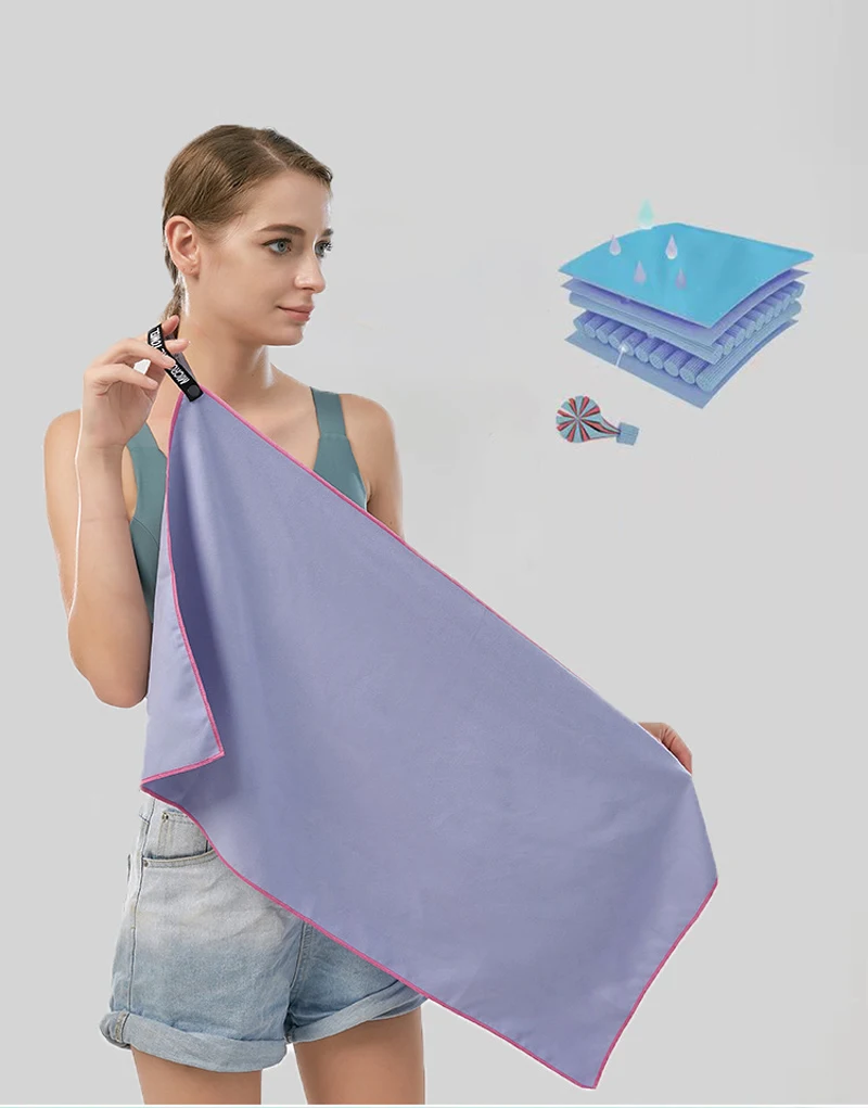 Description Picture 4 of itemQuick-Dry Sports Towel 40X80/76X152CM Super Soft Microfiber Fitness Gym Yoga Running Outdoor Camping Hiking Riding Beach Towel