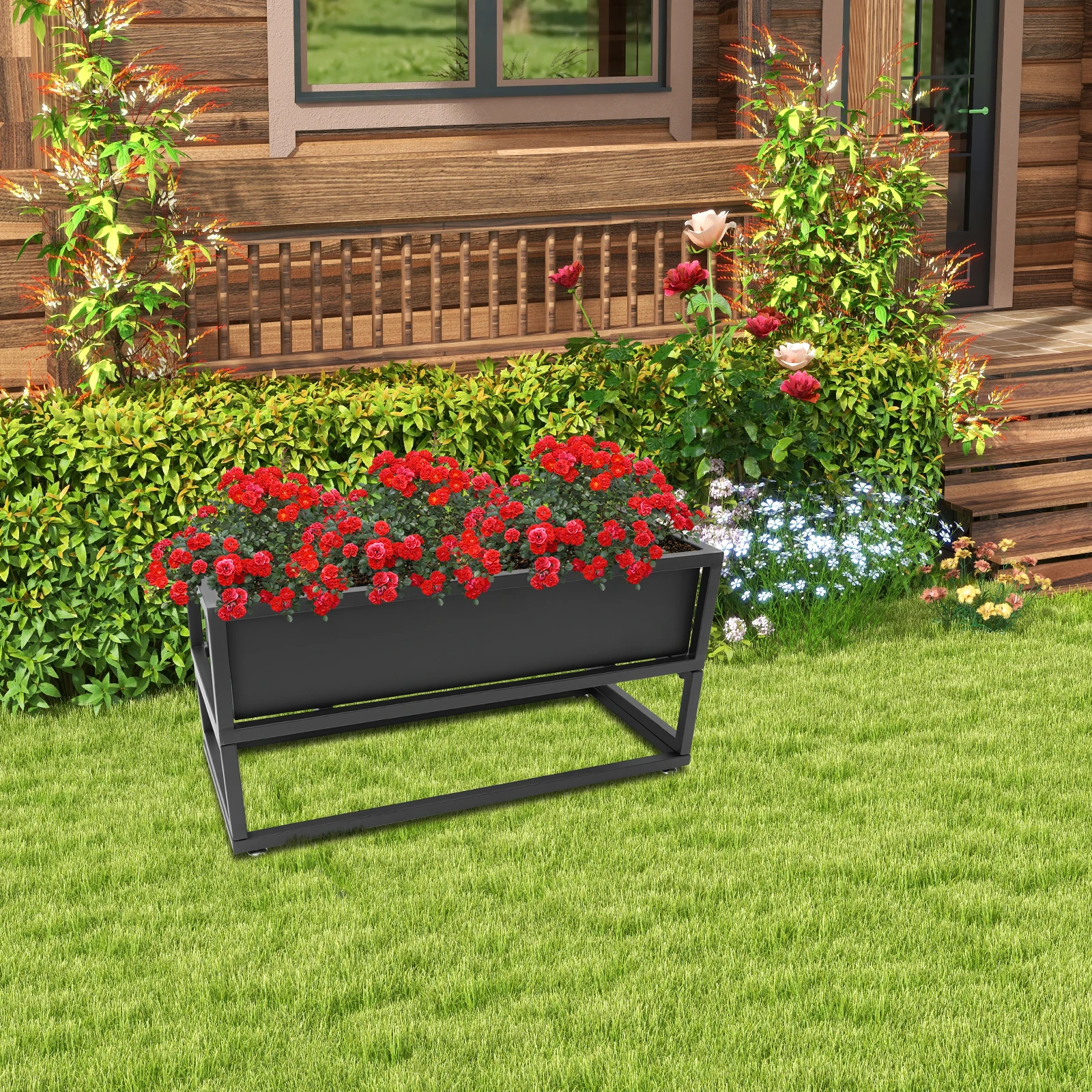 Elevated Planter Box for Herbs and Flowers 3