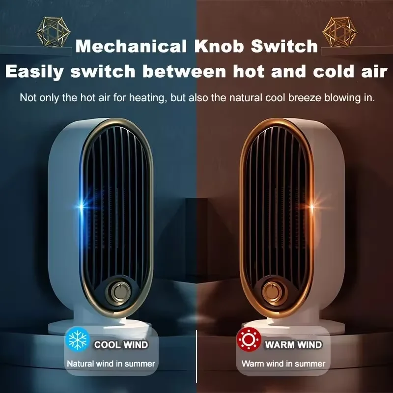 Desktop Electric Heater 600W Fast Heating Constant Temperature Wide-angle Warm Supply Low Noise Mini Home