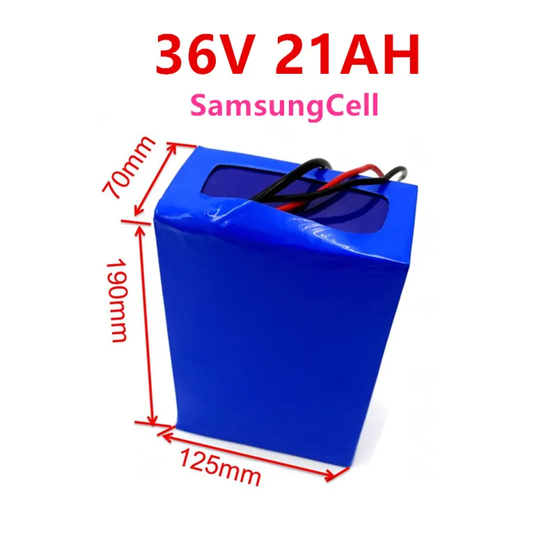 

36v 21ah Lithium battery for 35E Cell Electric Bike battery 36 V 20ah 500W 750W 1000W Scooter Battery with 30A BMS and 42V 5A