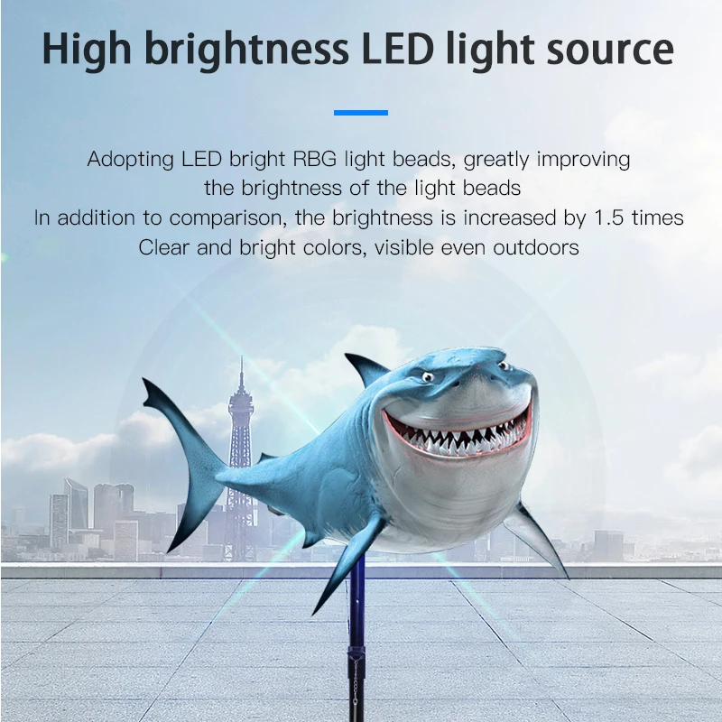3D Hologram Fan 3D holographic naked eye suspended projection advertising machine LED fan aerial imaging ultra-thin advertising machine