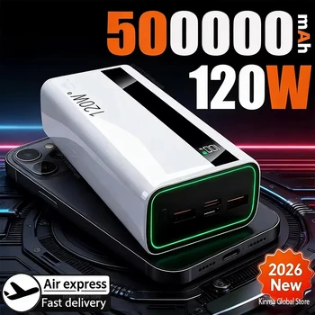 120W 200000mAh Power Bank ad alta capacità Caricabatteria portatile con ricarica super veloce per Samsung Huawei Xiaomi iPhone