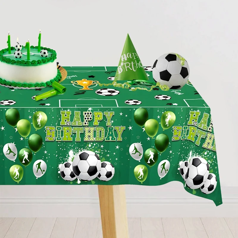Fußball-Thema Einweg-Tischdecke Fußball-Sport Geburtstagsparty-Zubehör Fußball-Fans Geburtstagsparty-Dekorationen