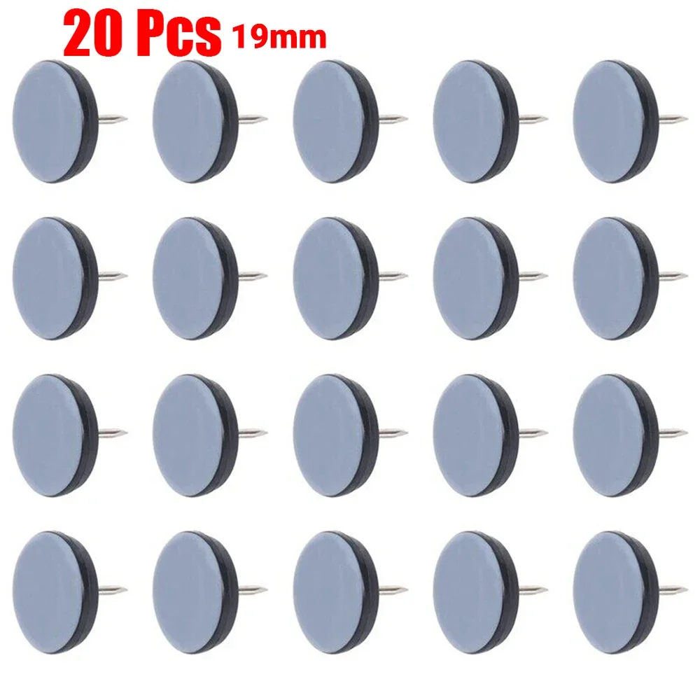 Furniture Gliders 20Pcs Leg Sliders Pads Nail Feet Moving Floor Protector for Tables Sofas Recliners