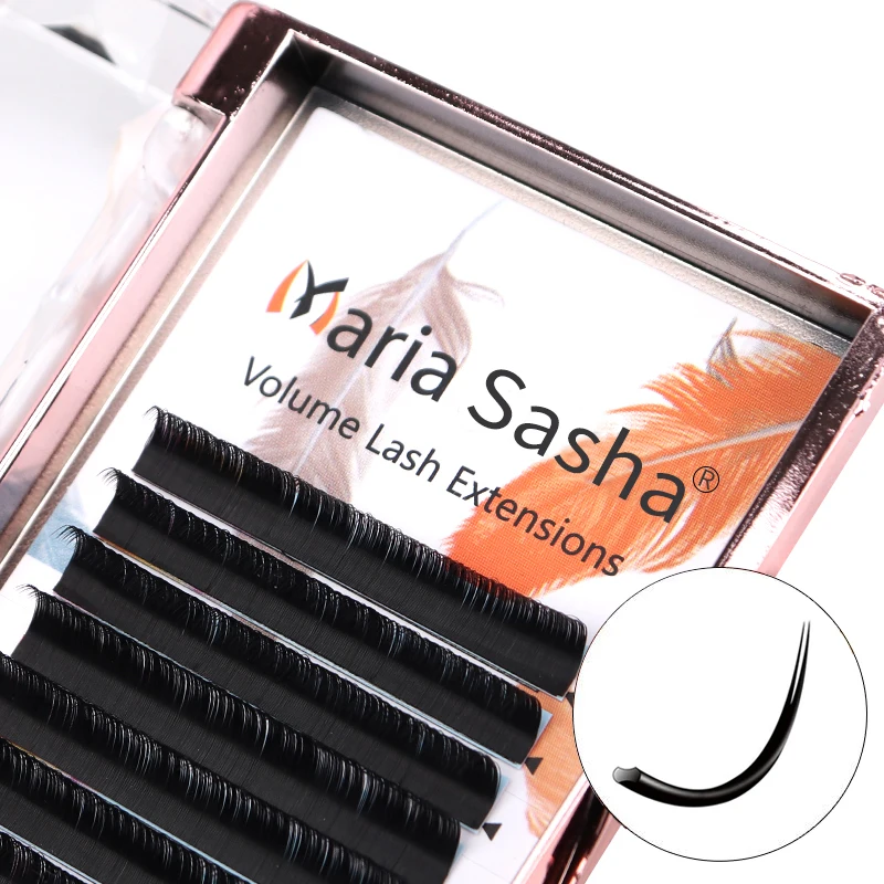 MARIA Matte Flat Eyelashes Extension L Curl Individual Mixed Spit Ellipse Soft Nature Lashes Supplies Wholesale