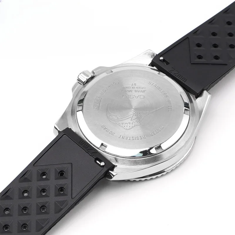 Breathable 20/22mm Rubber Watch Strap - Quick-Release Band for Casio Swordfish Seiko 5, Compatible Watch Accessory Practical
