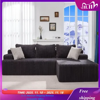 Cloud Modular Sectional Sofa Couch L-Shape Memory Foam Oversize Chaise Living Room Furniture Set Customized 1