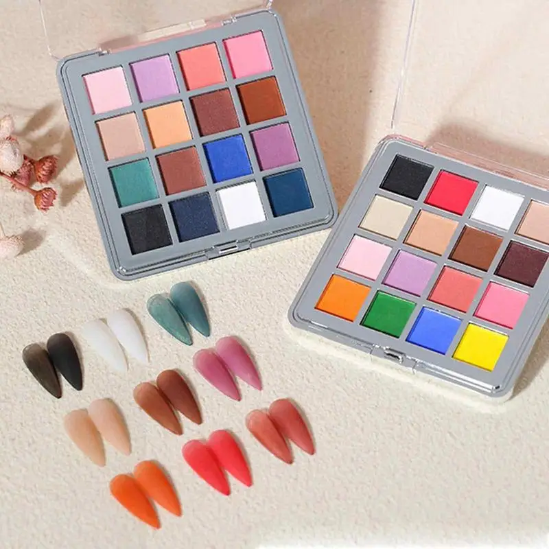 16 Colori Solid Auroramirror Effect Chrome Nail Powder Glitter Nails Gel Uv Polish Pigment Home Nail Art Decorations