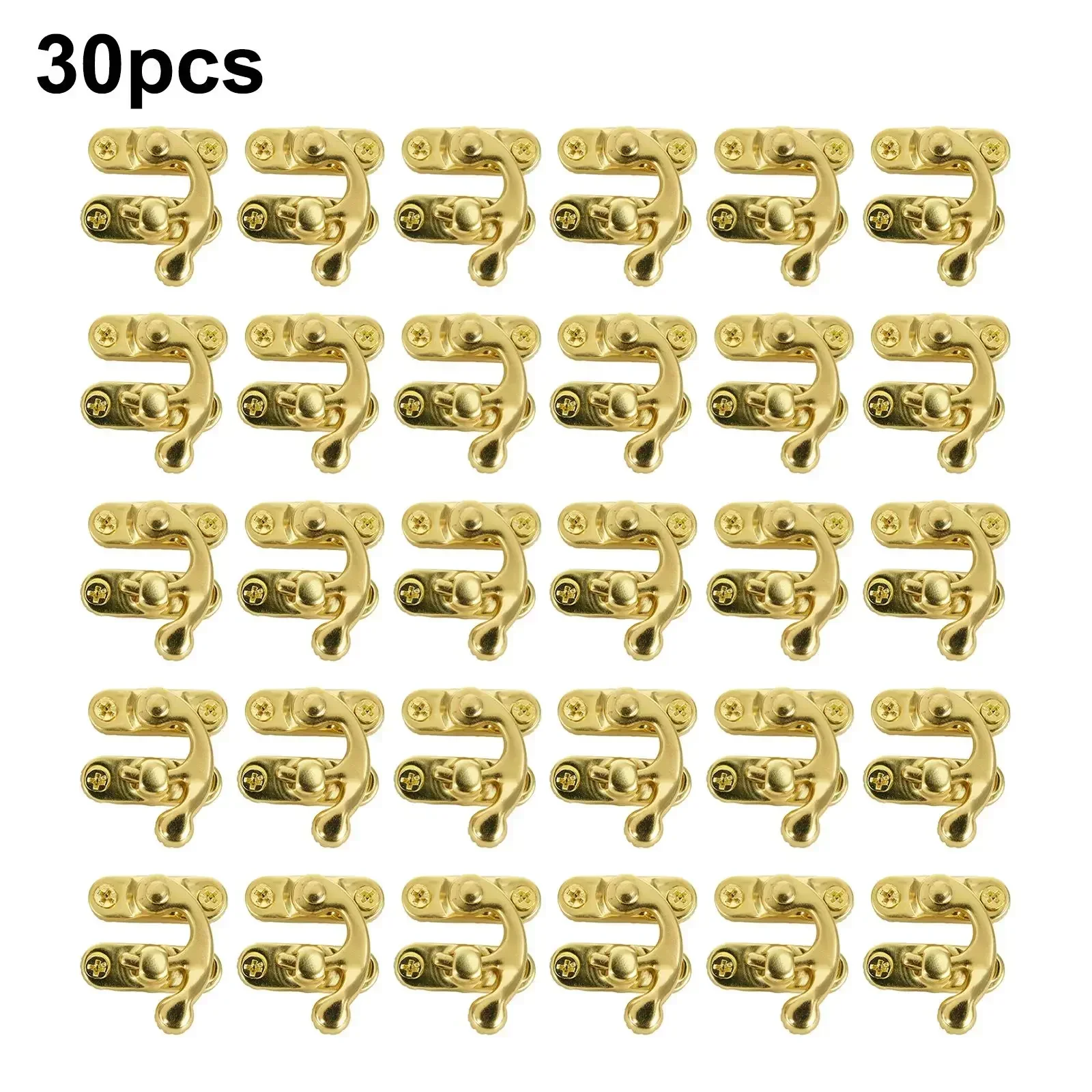 Horns Locks Antique Bronze Iron Padlock Hasp Hook Lock Curved Buckle With Screws For Jewelry Wooden Box Metal Lock 30pcs jewelry box hasps gate door lock