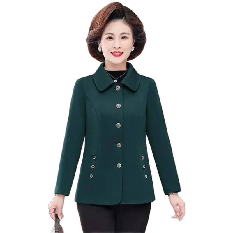 

Spring Autumn Short Jacket Women 2023 New Loose Lapels Coat Pure Colour Single-Breasted Overcoat Fashion Pocket Outerwear Female