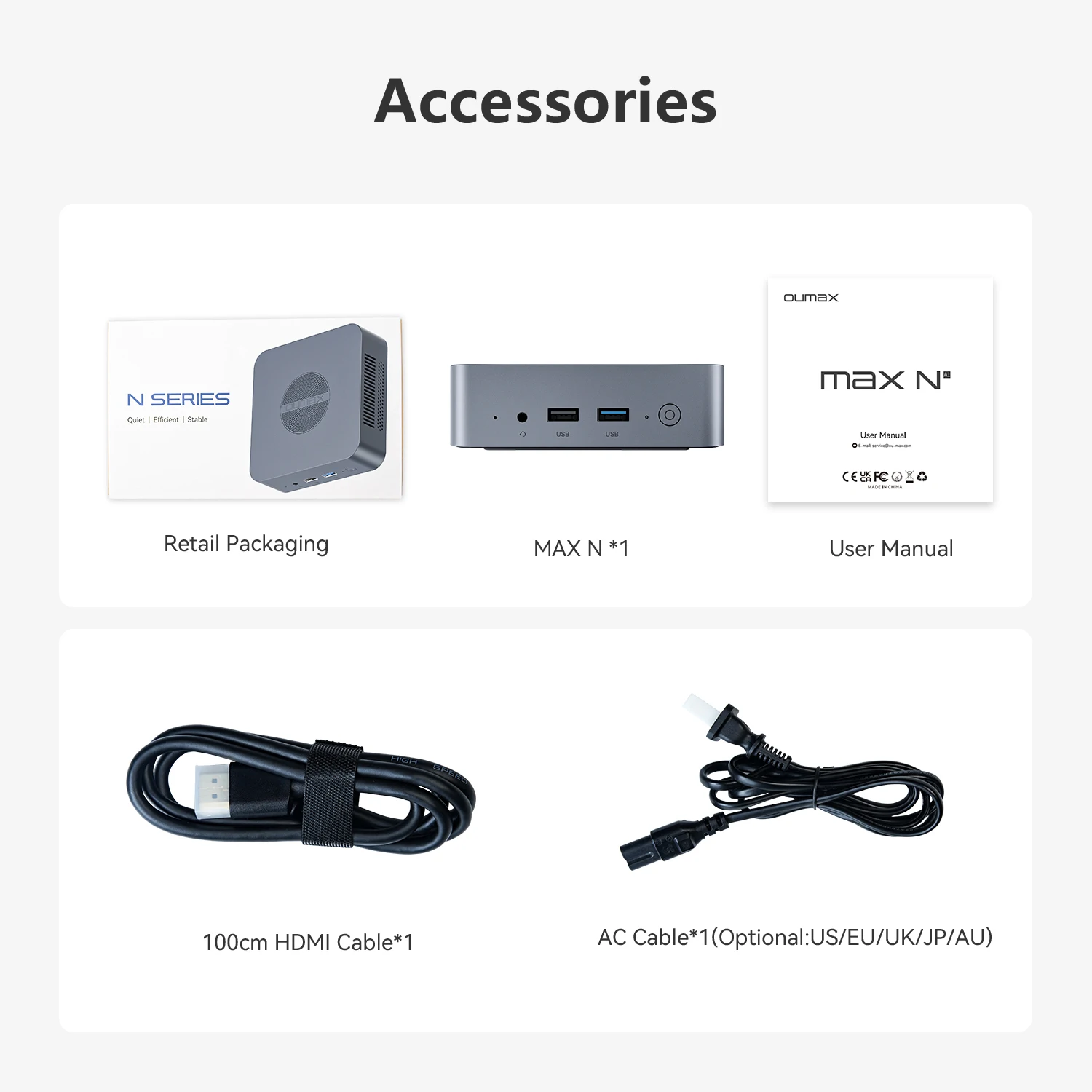 OUMAX MAX N95/N100 Mini PC Intel DDR4 3200MHz 8GB 16GB 500GB SSD 1000M LAN WIFI BT 5.0 Destop Office Gaming Computer VS N5095 5