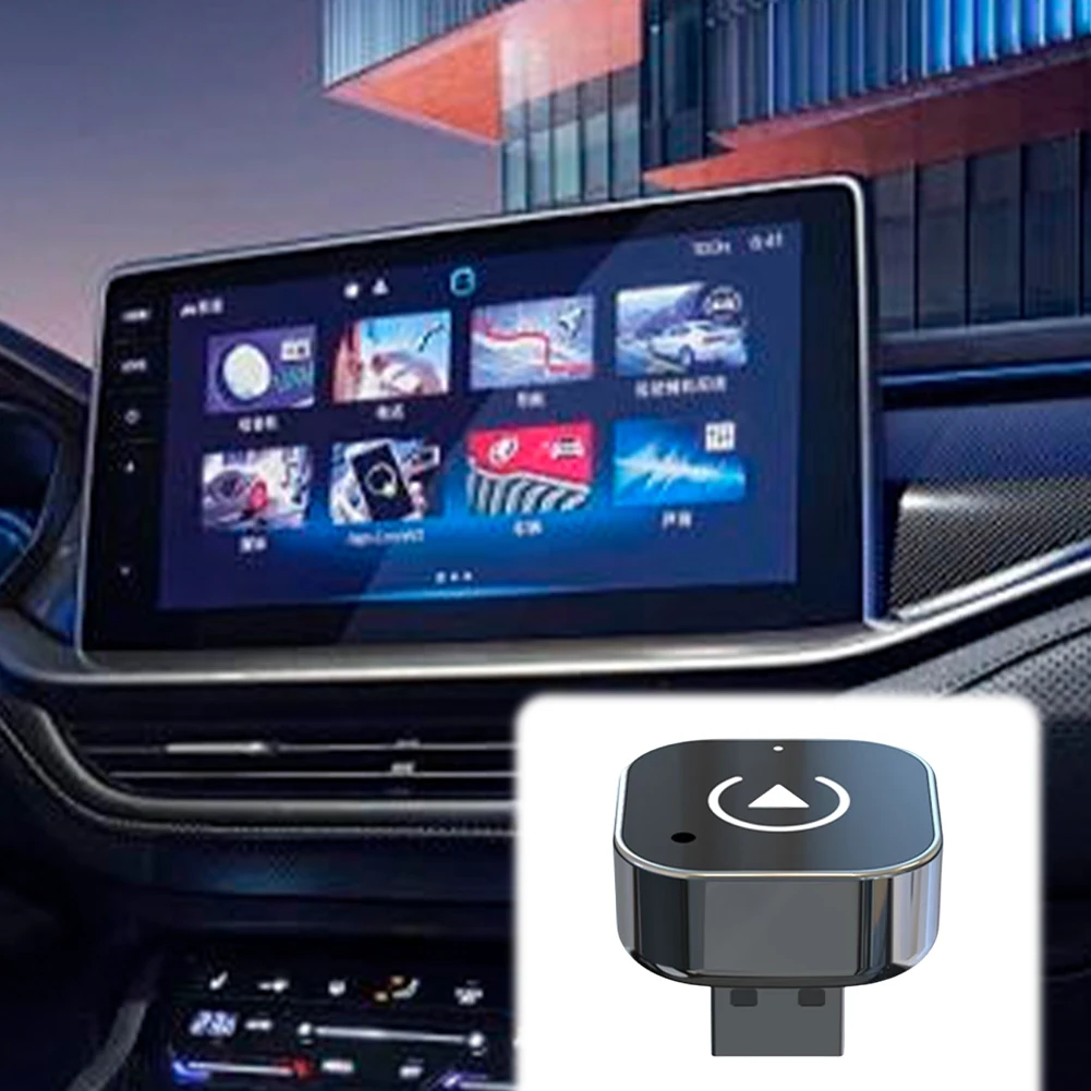 Wireless CarPlay Android Auto Adapter Black ABS PC