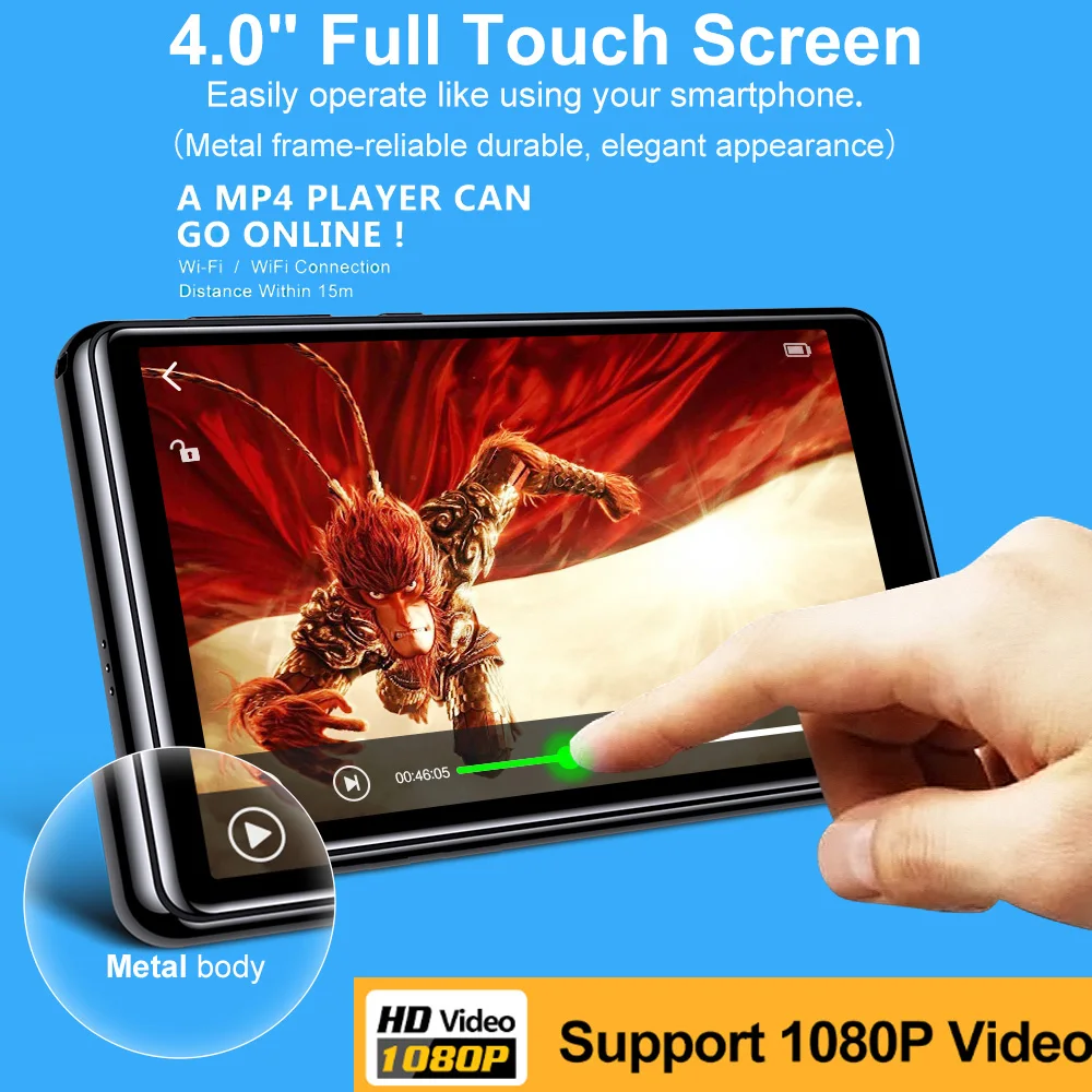 android WiFi搭載 MP3プレーヤー 1080Pフルタッチスクリーン Amazon.co.jp: AGPTEK MP3プレーヤー MP4プレーヤー 4インチHD大